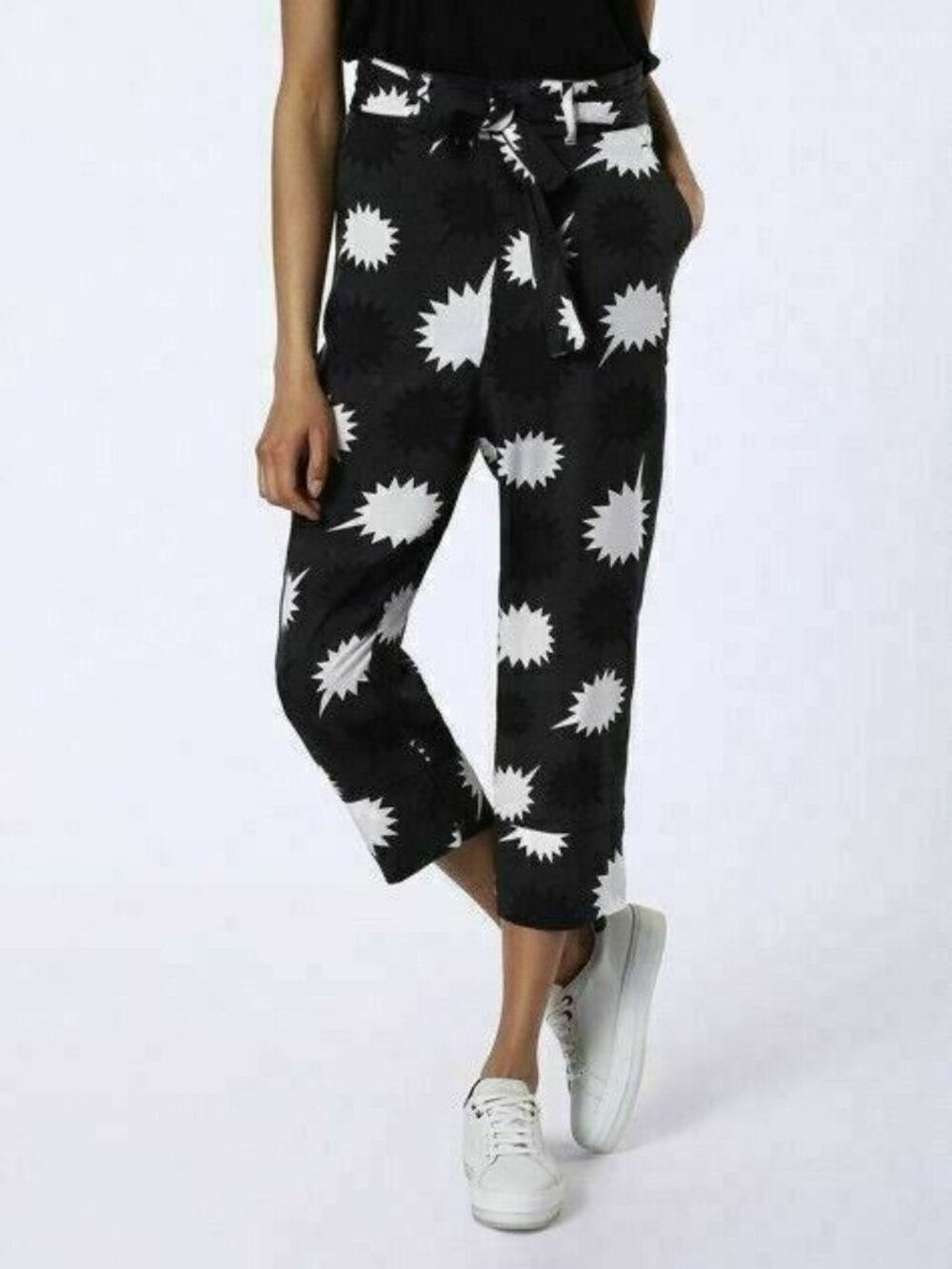 Diesel P‑JAMA Pink Abstract Print Pants 25 Viscose Twill Tie Waist 00SWWH0HAOJ
